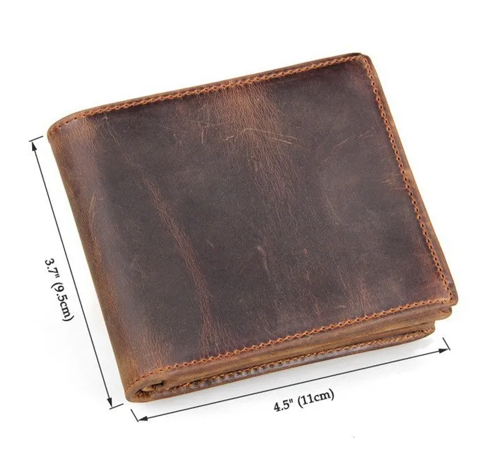 100% top quality cow genuine leather men wallets