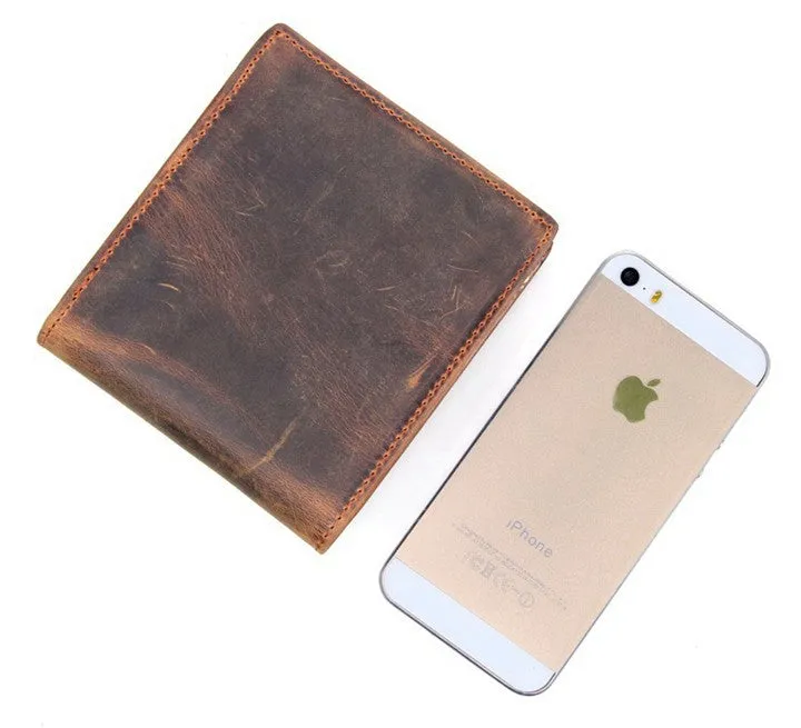 100% top quality cow genuine leather men wallets