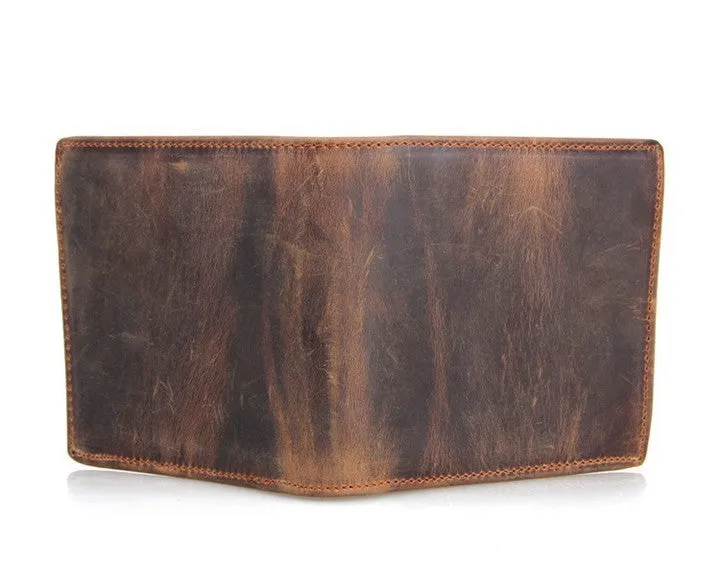 100% top quality cow genuine leather men wallets