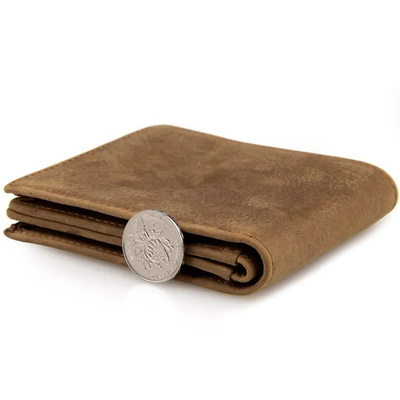 100% top quality cow genuine leather men wallets