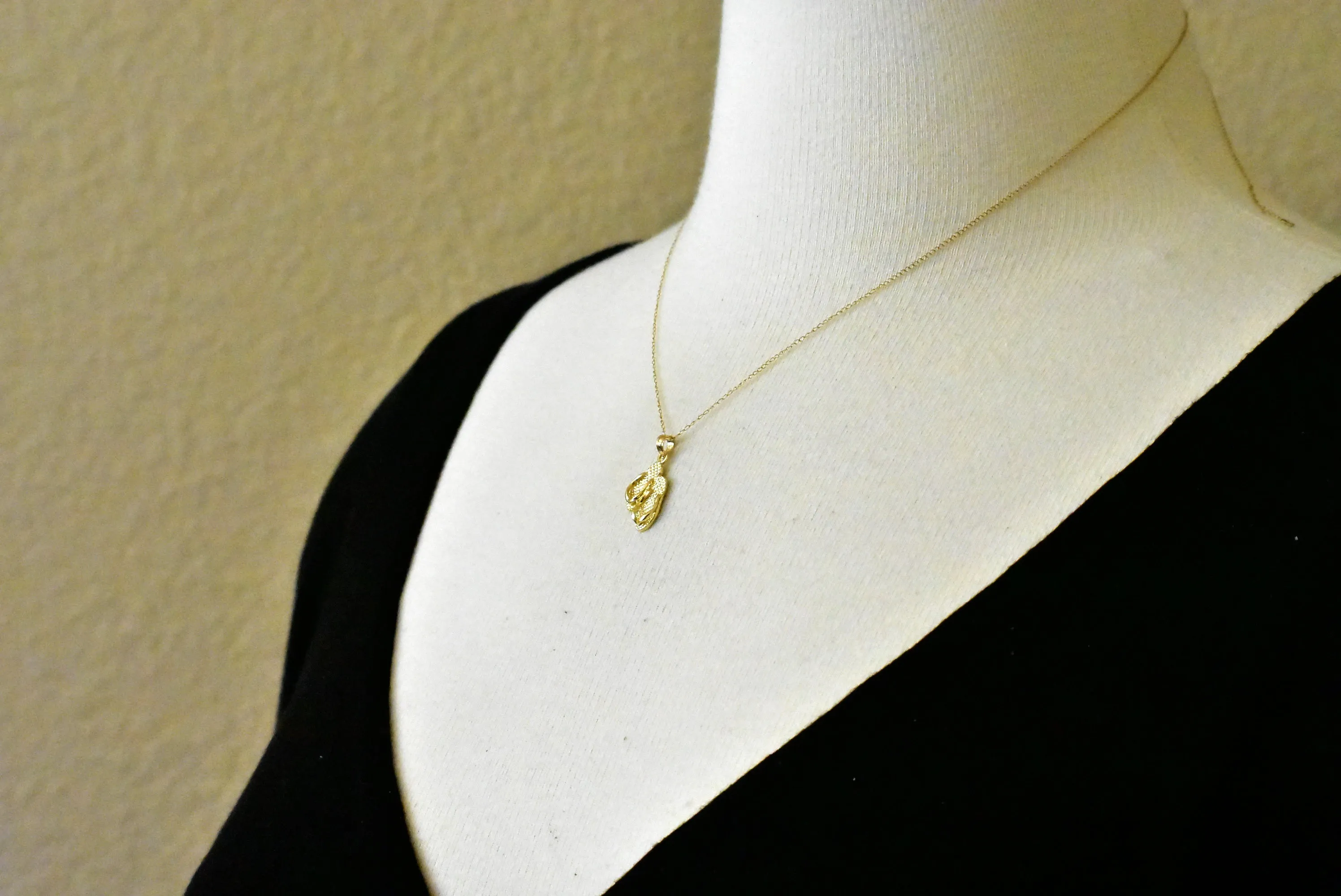 14k Yellow Gold Hawaii Palm Tree Flip Flops Sandals Slippers 3D Pendant Charm