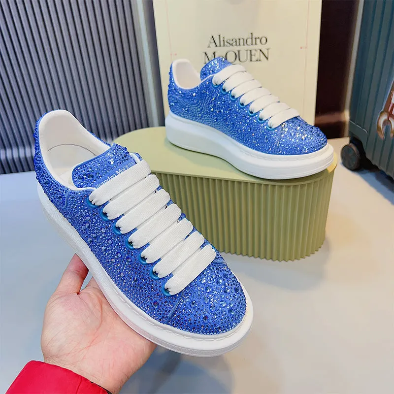 ALISANDRO MCQUEN STARRY RHINESTONE CHUNKY SOLE UNISEX SNEAKER