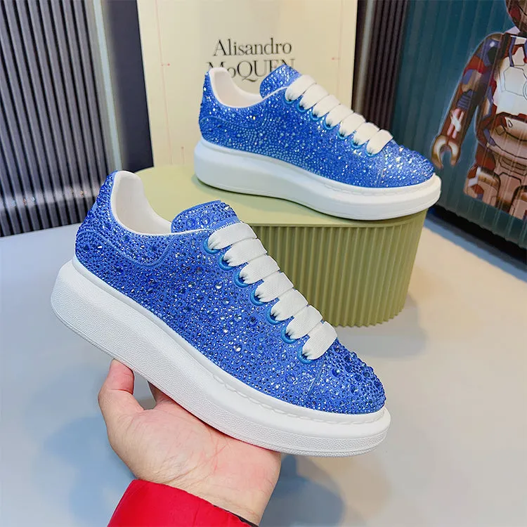 ALISANDRO MCQUEN STARRY RHINESTONE CHUNKY SOLE UNISEX SNEAKER