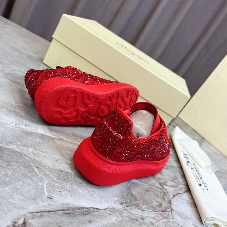 ALISANDRO MCQUEN STARRY RHINESTONE CHUNKY SOLE UNISEX SNEAKER