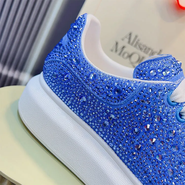 ALISANDRO MCQUEN STARRY RHINESTONE CHUNKY SOLE UNISEX SNEAKER