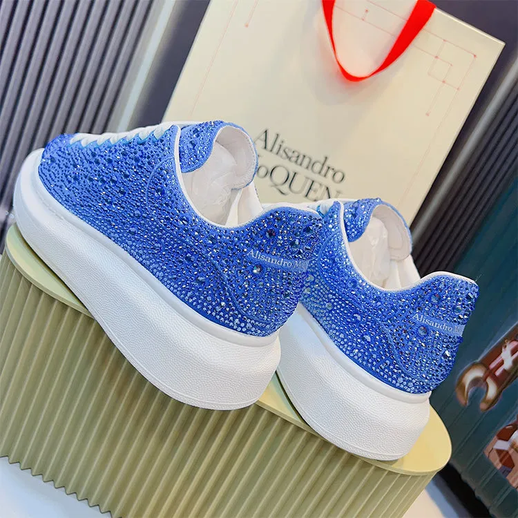 ALISANDRO MCQUEN STARRY RHINESTONE CHUNKY SOLE UNISEX SNEAKER