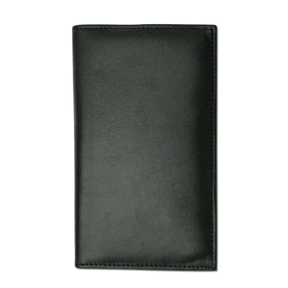 Black RFID Blocking Wallet Leather Bifold 19  Credit Card ID Checkbook Holders
