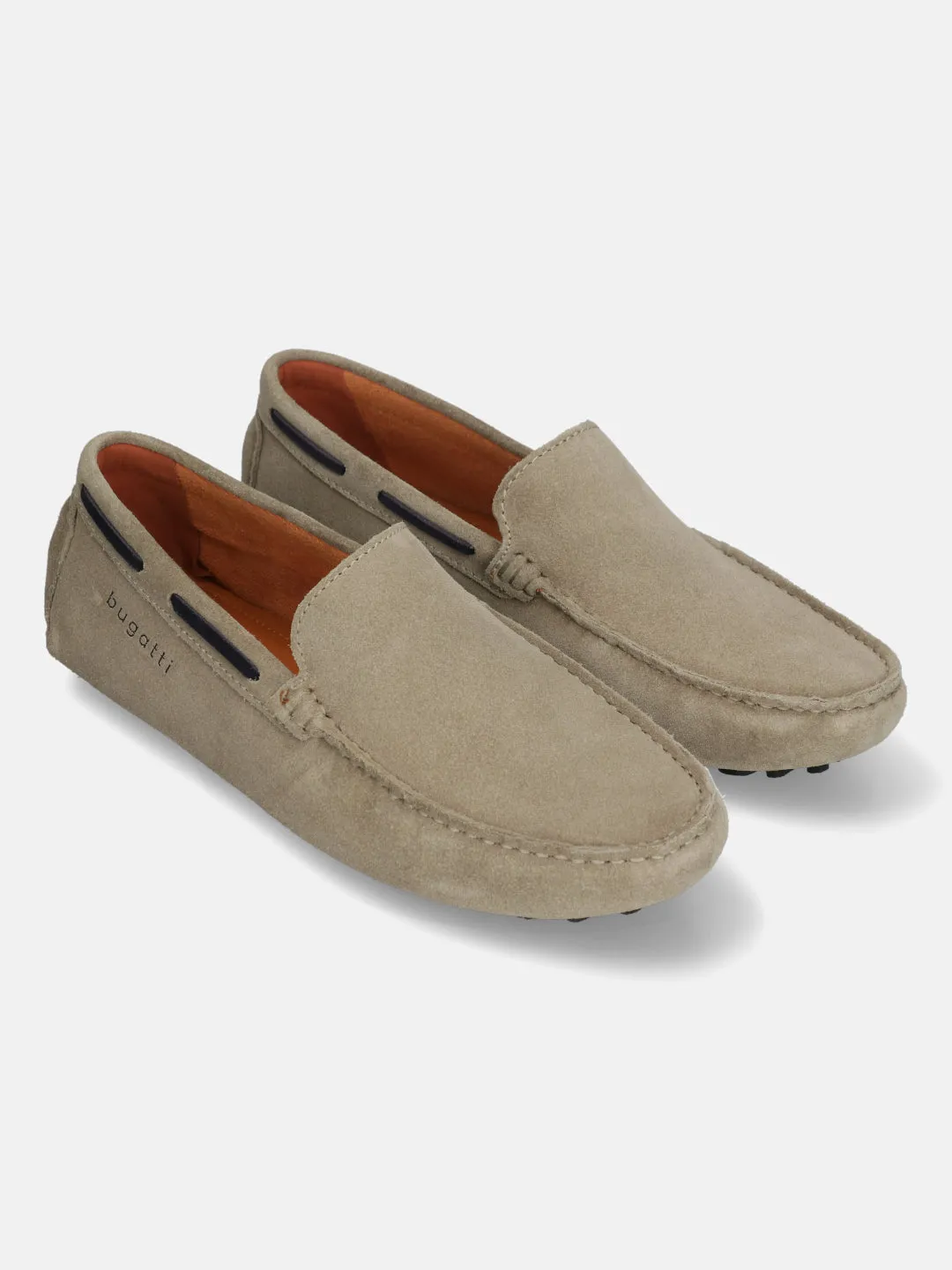 bugatti Taupe Premium Leather  Slip On