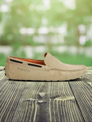 bugatti Taupe Premium Leather  Slip On
