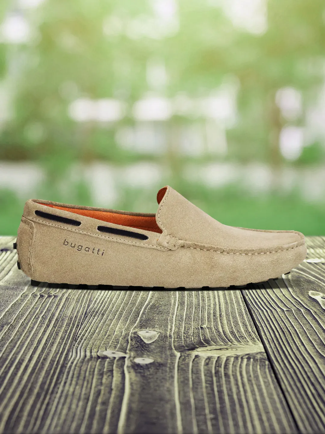 bugatti Taupe Premium Leather  Slip On