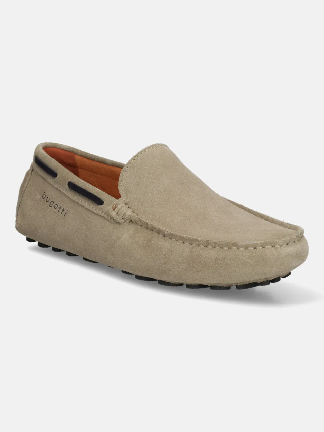 bugatti Taupe Premium Leather  Slip On
