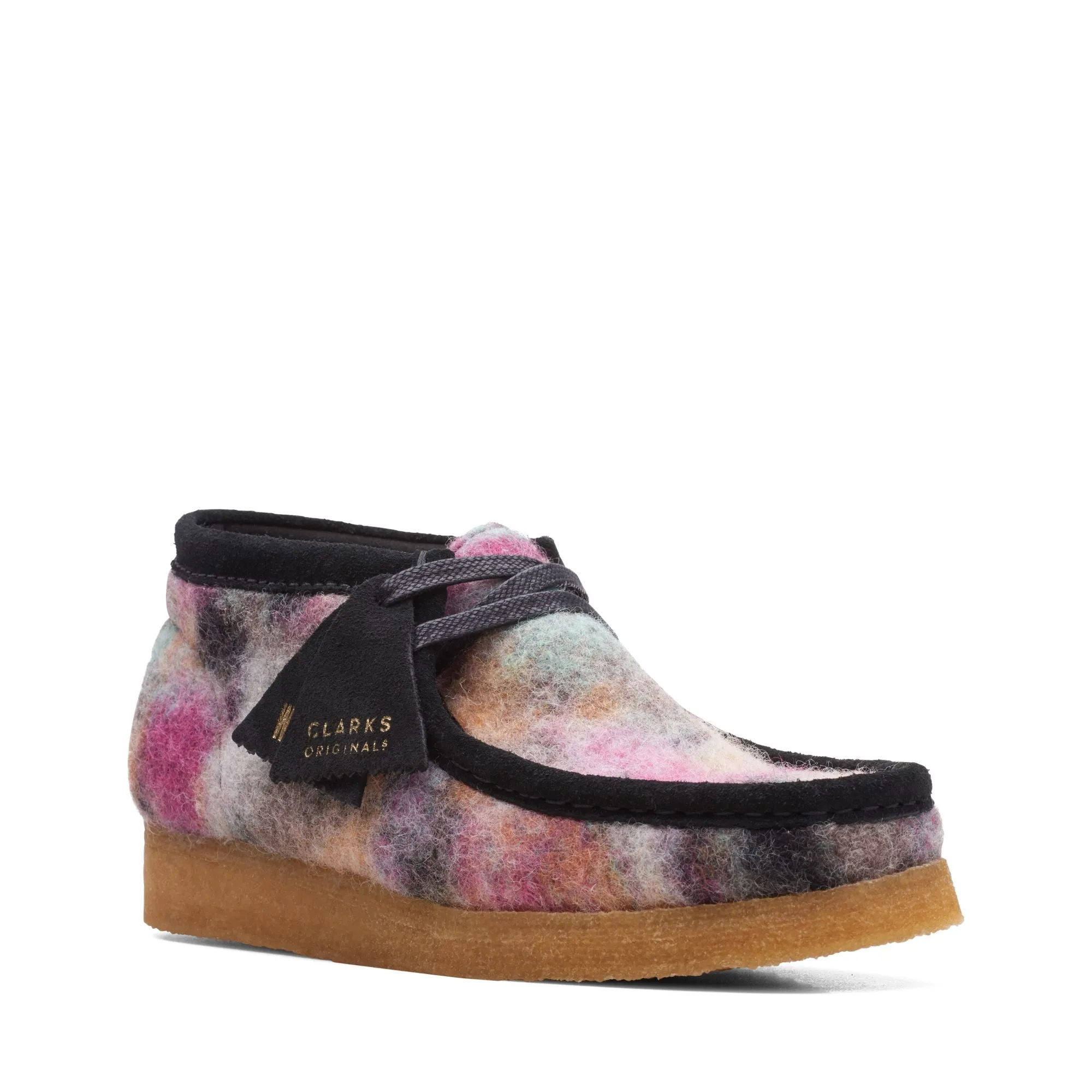 Clarks Originals Wallabee Boot Women’s Black Leather 26168702