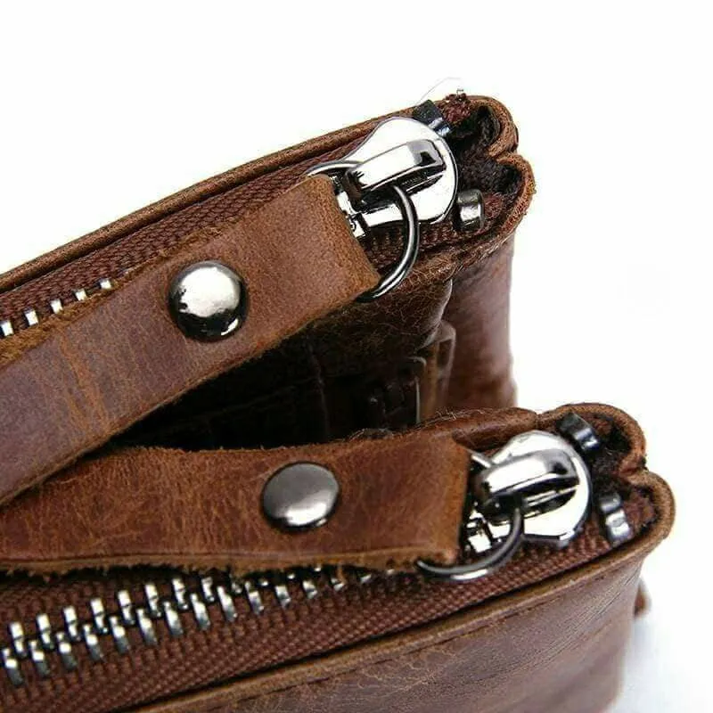 Contact's Vintage Crazy Horse Cowhide Genuine Leather Wallet  N0029