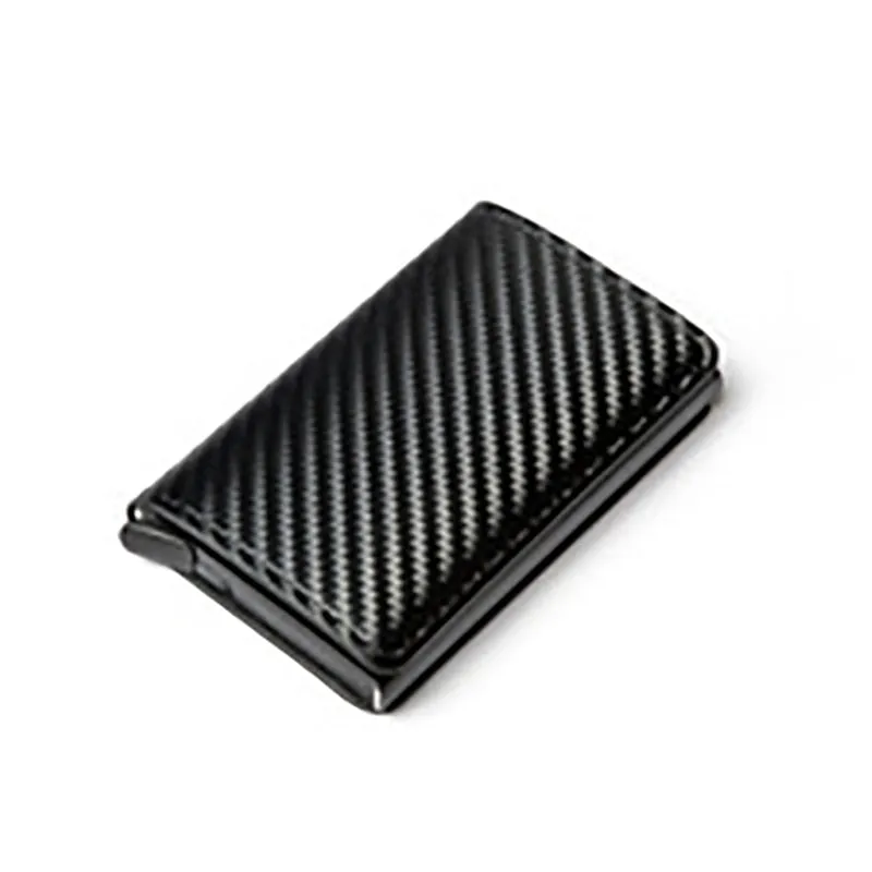 Customized Wallet Credit Card Holder Men Gifts Purse RFID Aluminium Box Bank Card Holder Vintage Leather Wallet with Money Clips