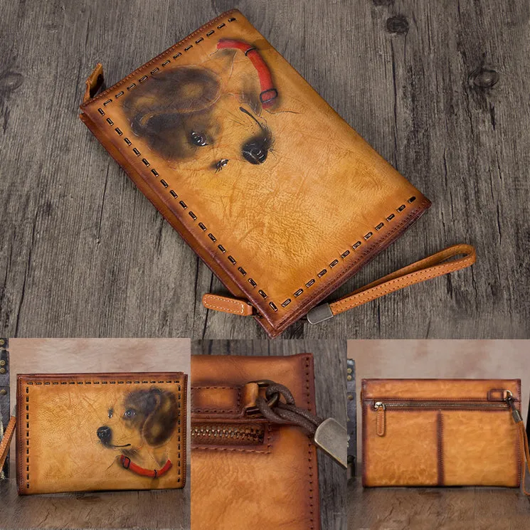Cute Ladies Genuine Leather Handbags Clutch Purse for Women