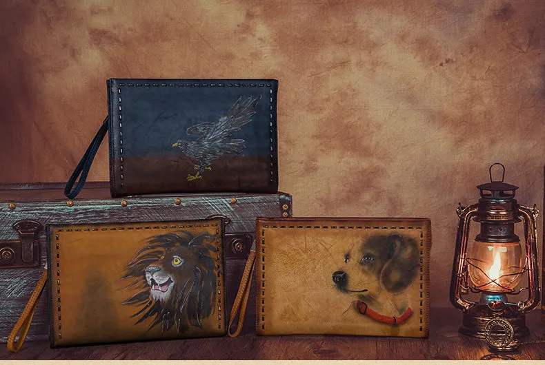 Cute Ladies Genuine Leather Handbags Clutch Purse for Women