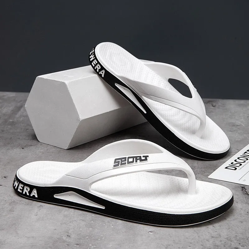 Cuzcare Men Arch Support Sandals Flip-flops Summer Beach Non-slip Durable