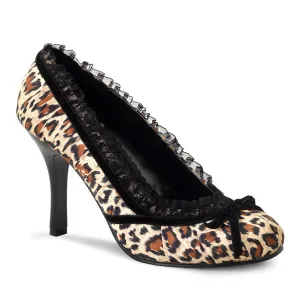 DAINTY-420 Funtasma Cheetah Print Satin Fancy Dress Women's Shoes (Fantasy Footwear)