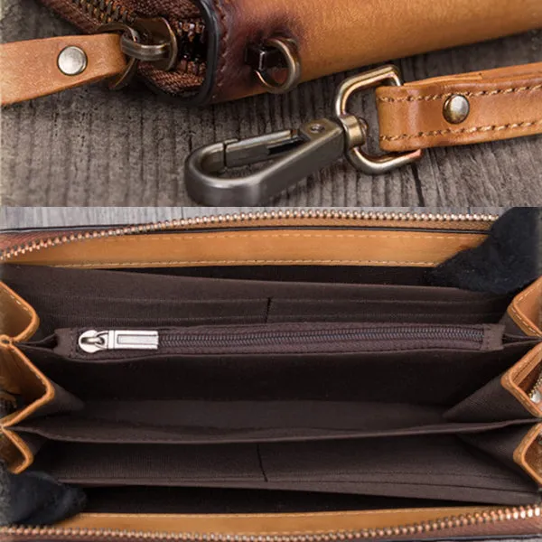 Designer Womens Zip Wallet Cool Clutch Leather Wallets for Women