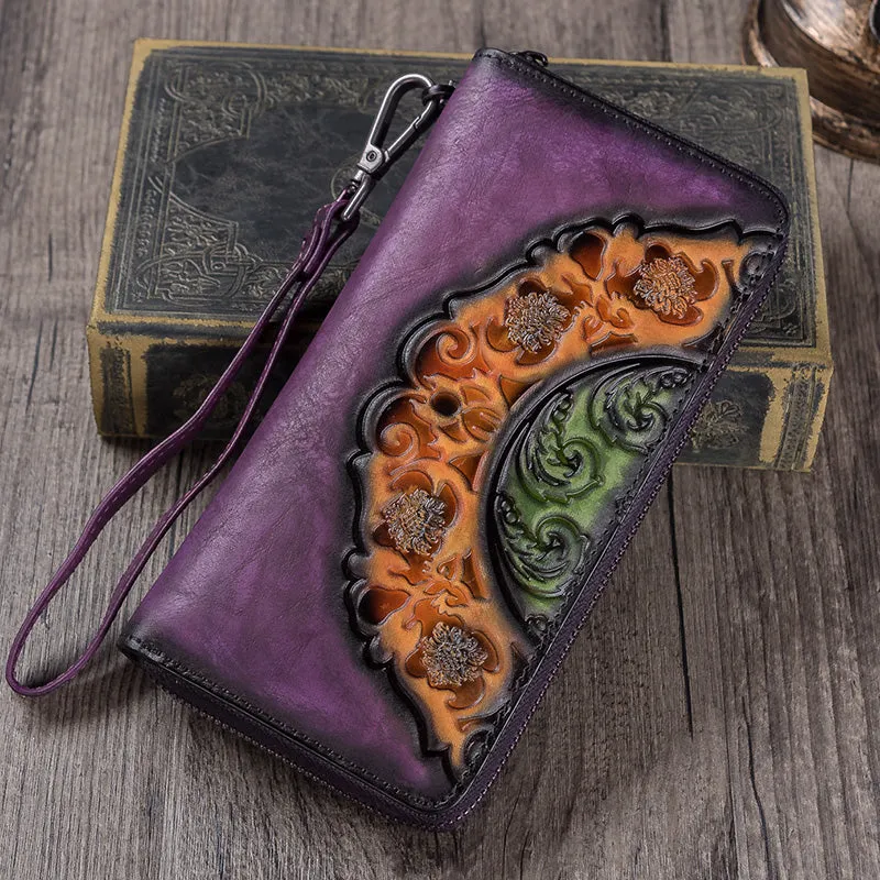 Designer Womens Zip Wallet Cool Clutch Leather Wallets for Women
