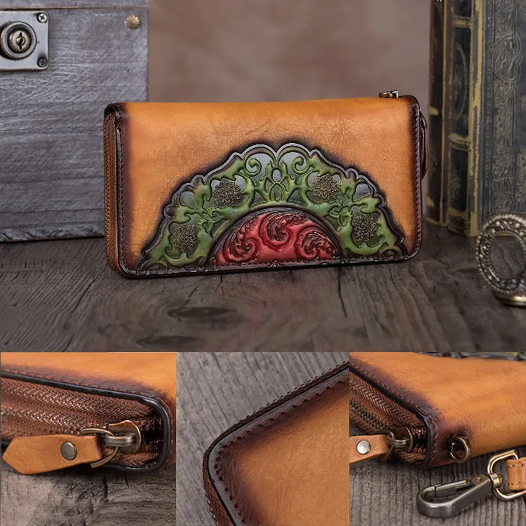 Designer Womens Zip Wallet Cool Clutch Leather Wallets for Women