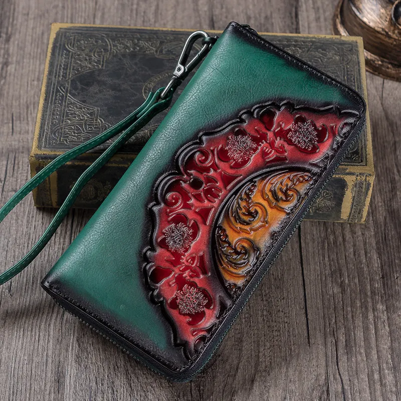Designer Womens Zip Wallet Cool Clutch Leather Wallets for Women