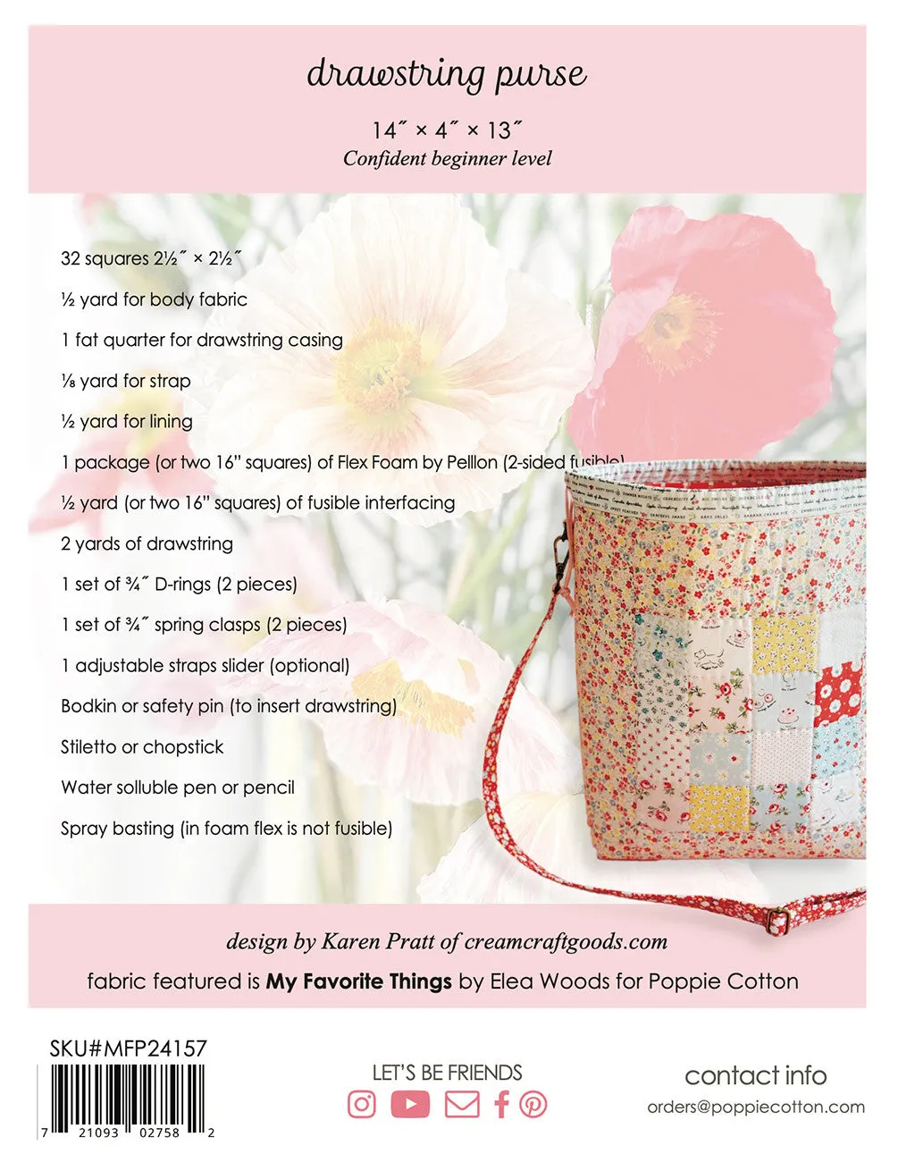 Drawstring Purse Quilt Pattern