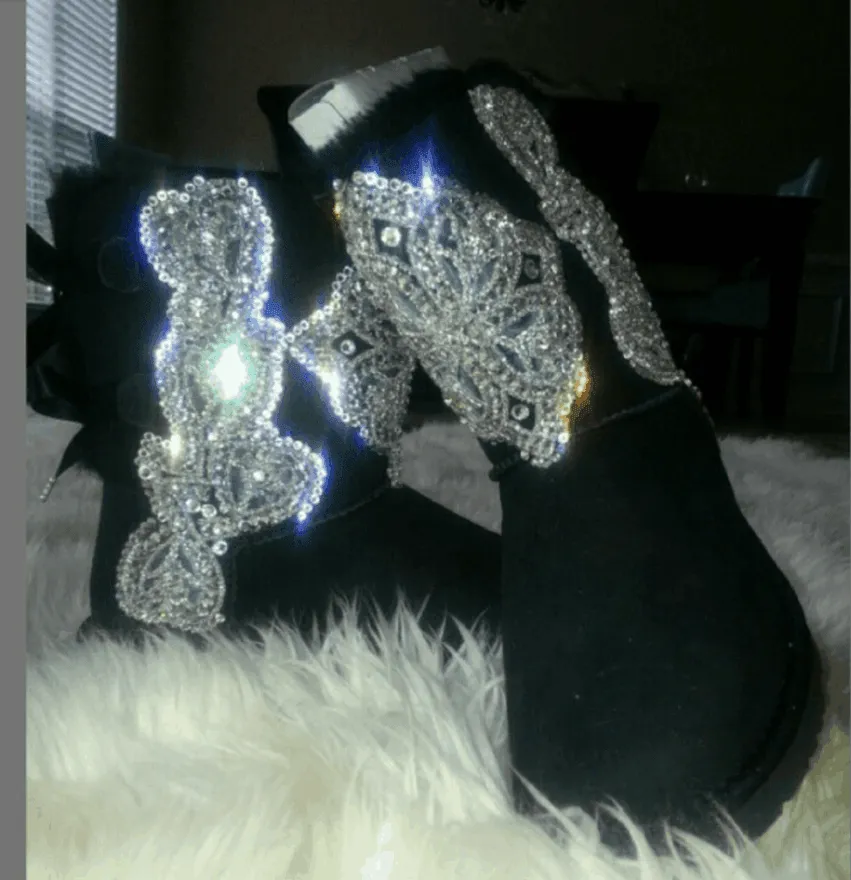 Embellished Snow Boots