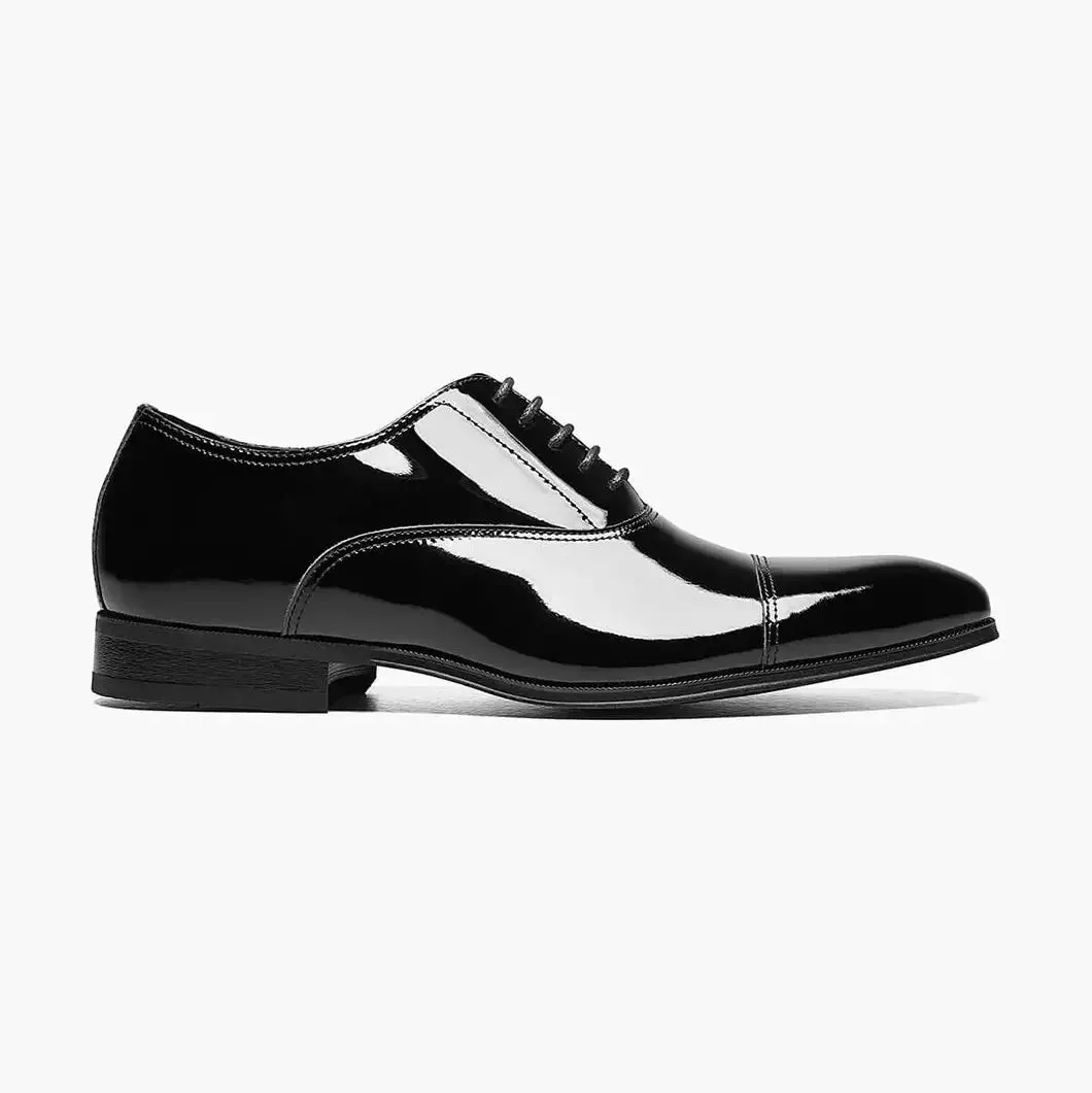 Florsheim Mens Black Patent Leather Lace-up Oxford Tuxedo Dress Shoes