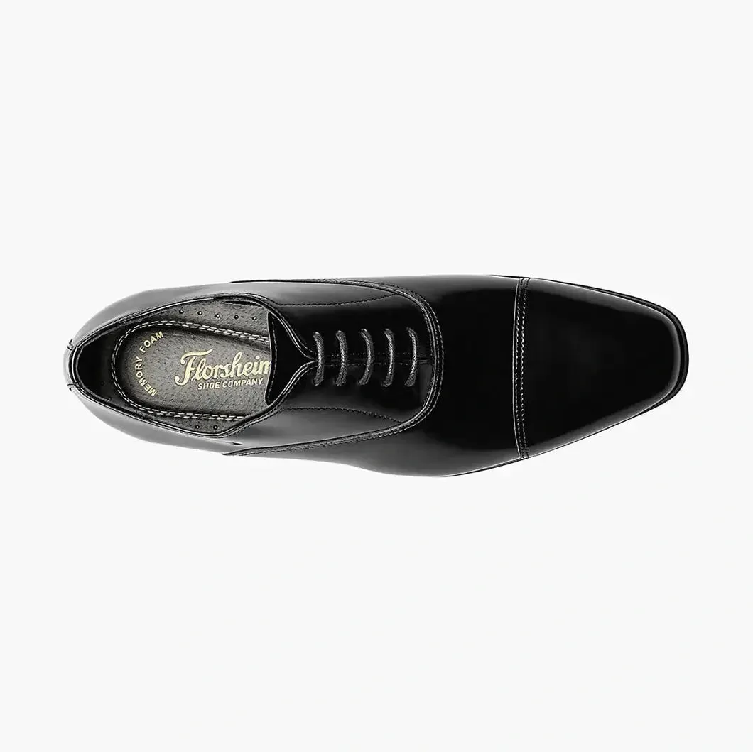 Florsheim Mens Black Patent Leather Lace-up Oxford Tuxedo Dress Shoes