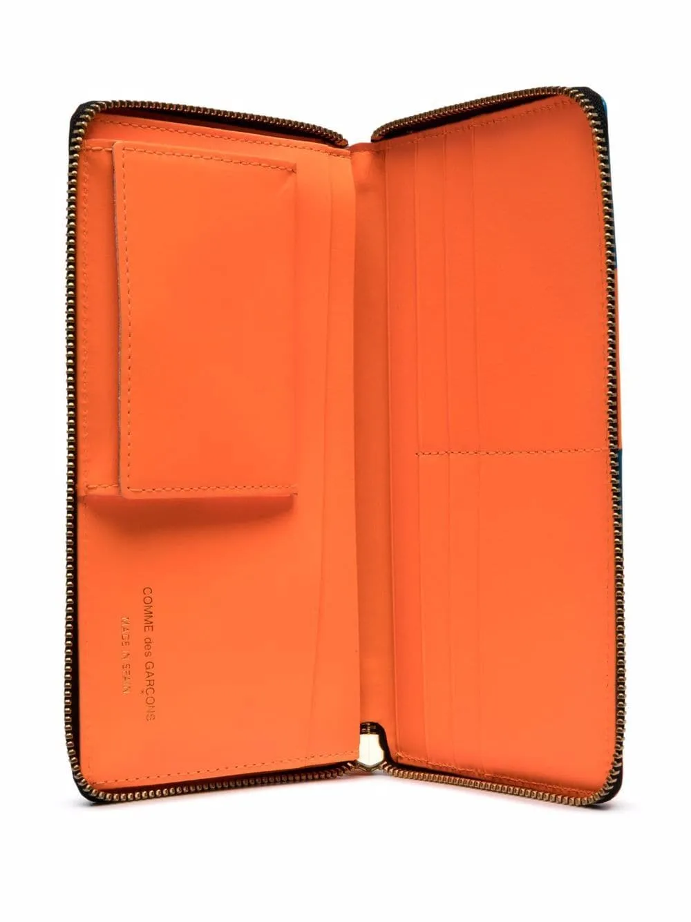 Fluo Squares wallet - Orange / Blue