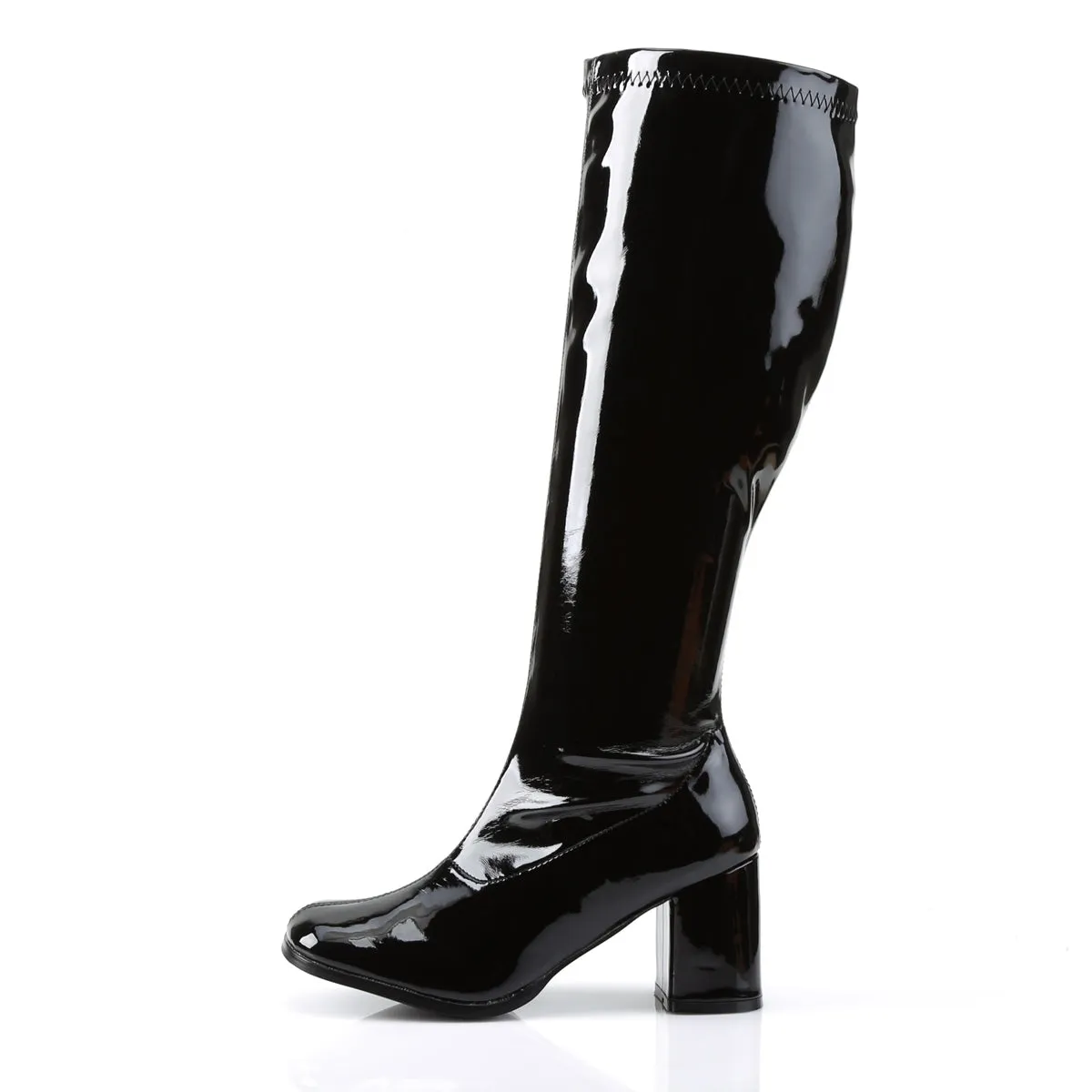 GOGO-300WC Funtasma Black Patent Fancy Dress Plus Sizes & Wide Width/Shaft (Fantasy Footwear)