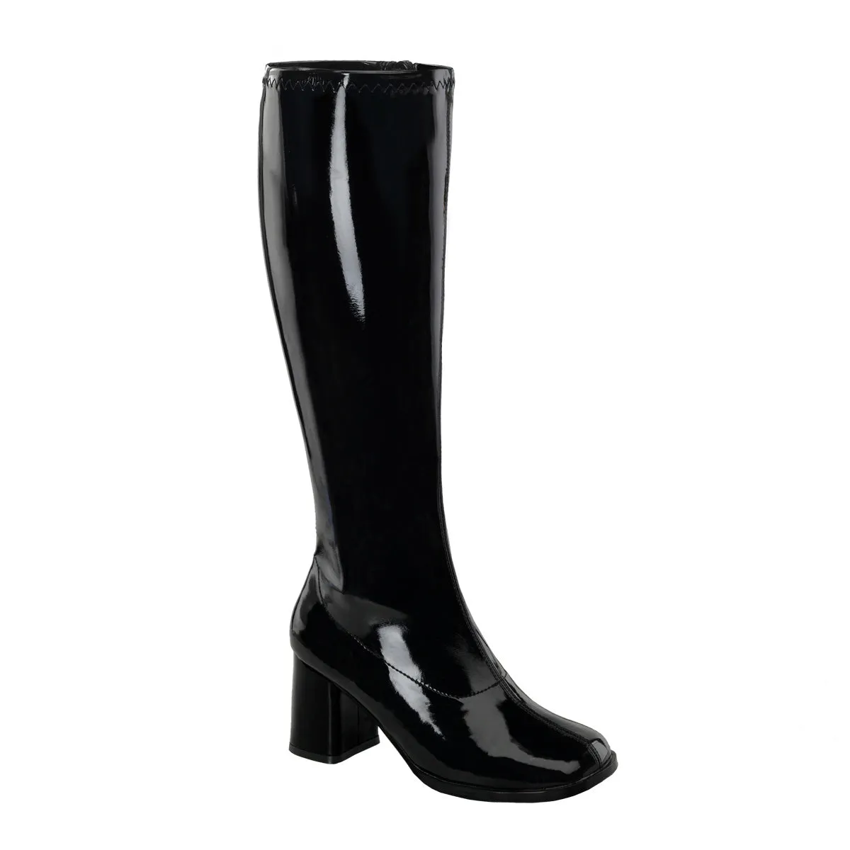 GOGO-300WC Funtasma Black Patent Fancy Dress Plus Sizes & Wide Width/Shaft (Fantasy Footwear)