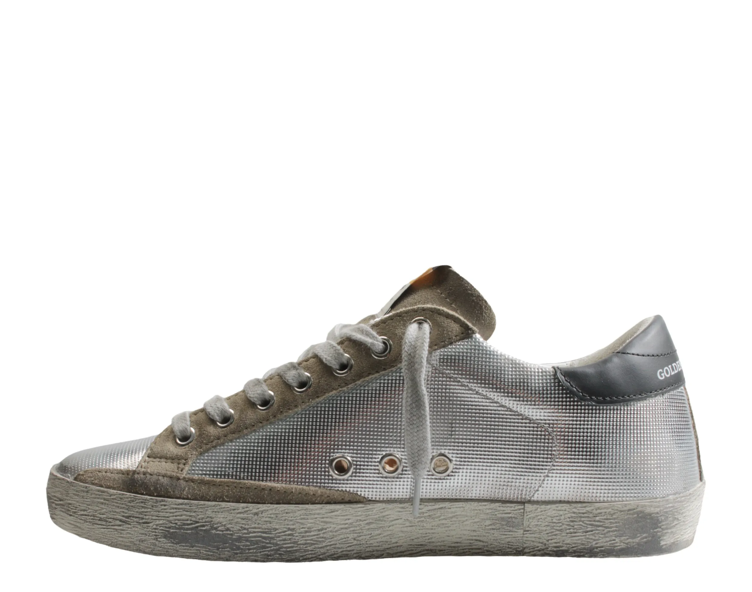 Golden Goose Super-Star Perforated Metallic Men's Sneakers