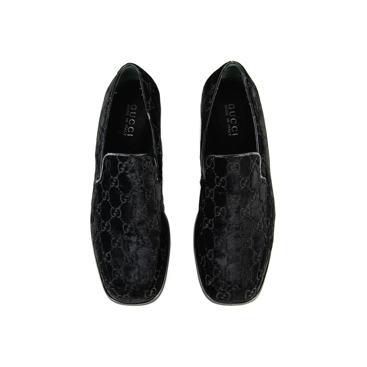 Gucci Black Velvet GG Loafers Size 9.5 | EU 39.5