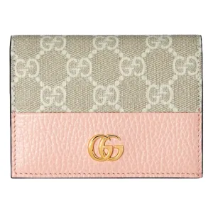Gucci GG Marmont Light Pink Leather Card Case Wallet