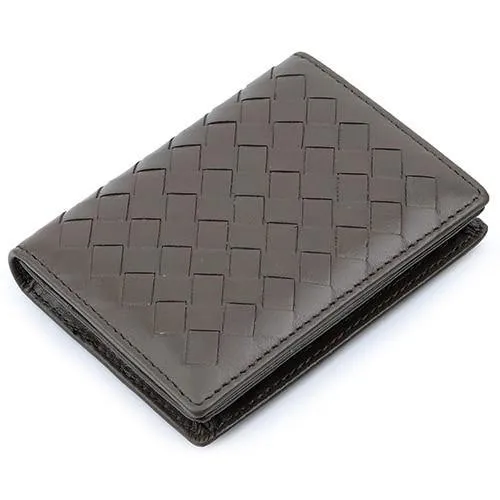 Handmade Soft Sheep Skin Knitting Card Wallets Genuine Leather Brand Business Card Holders
