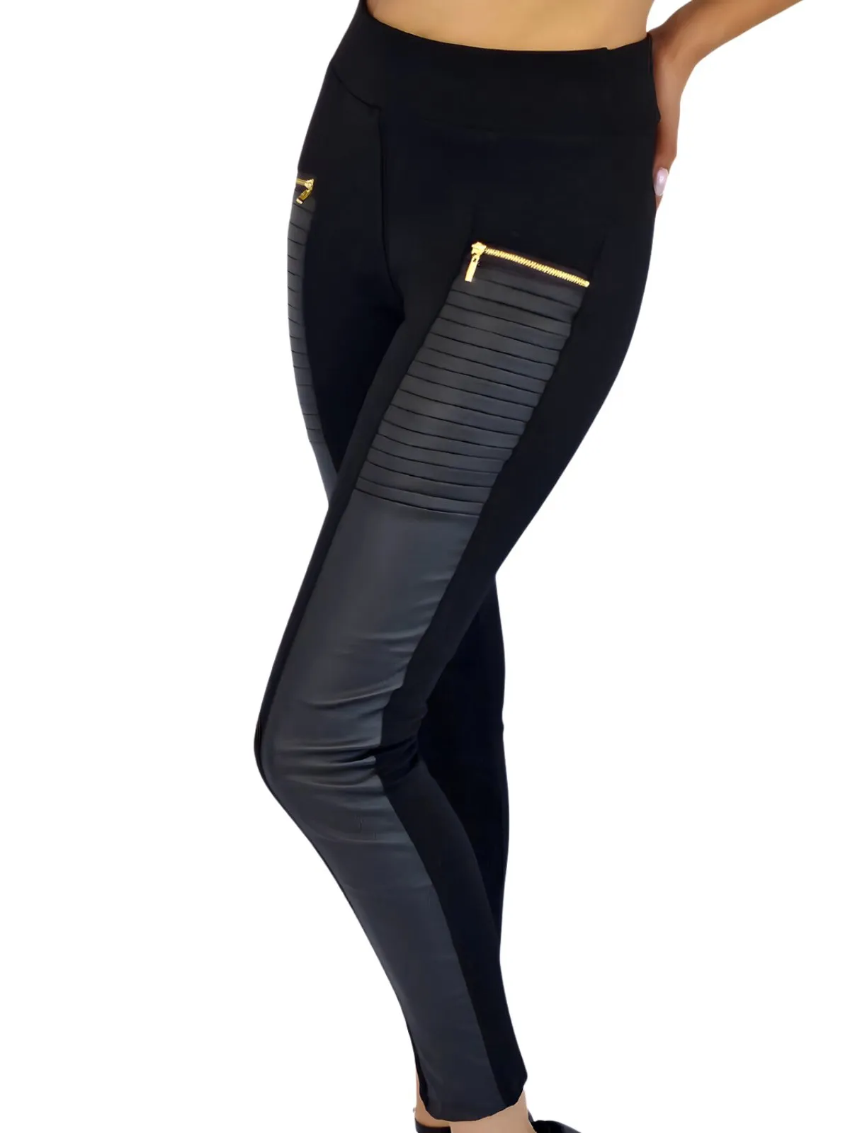 High-Waisted Tummy Control Pants Black