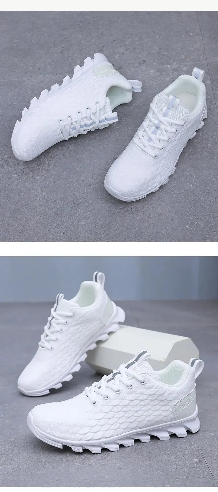 Hot Sale Orange Men's Casual Sneaker Knit Breathable Lightweight Sneakers Men Comfort Lace-Up Sports Shoes Man zapatillas hombre