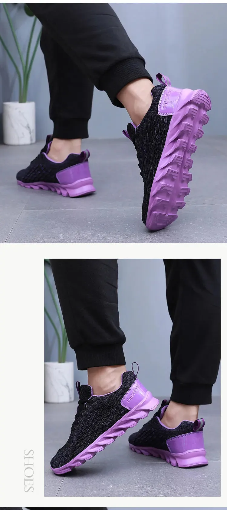 Hot Sale Orange Men's Casual Sneaker Knit Breathable Lightweight Sneakers Men Comfort Lace-Up Sports Shoes Man zapatillas hombre