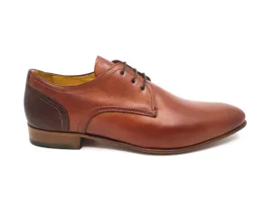 Imaschi Gold 2828 Vitello Sigaro Light Tan 3 Eyelet Shoe Made In Italy