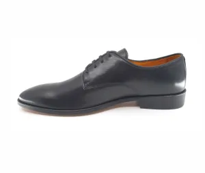 Imaschi Gold 3085 Vitello Nero Black 4 Eyelet Shoe Made In Italy