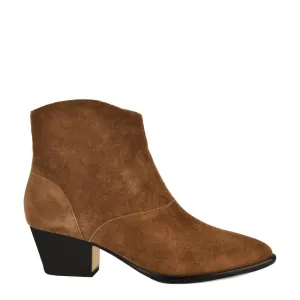 Kara Zini Handmade Slip-On Russet Suede Leather Booties