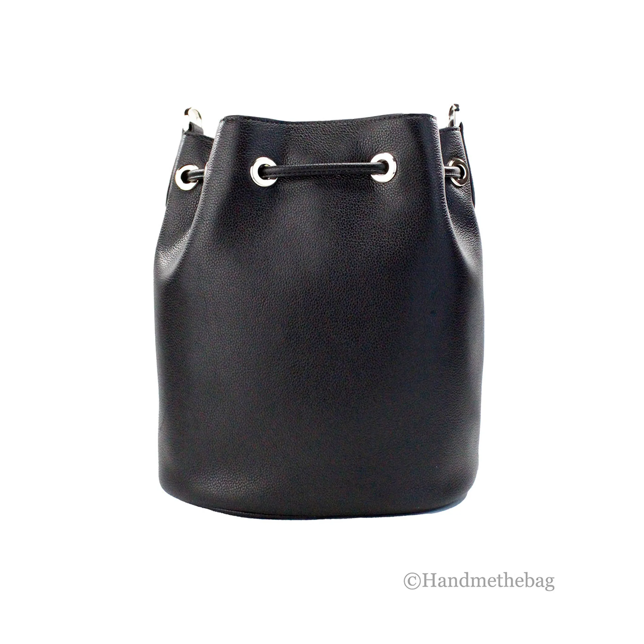 Kate Spade Rosie Medium Black Pebble Leather Bucket Bag