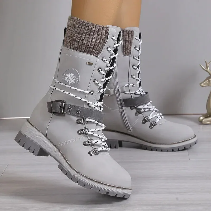 Lace Up Snow Boots