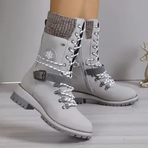 Lace Up Snow Boots