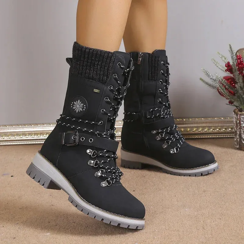 Lace Up Snow Boots