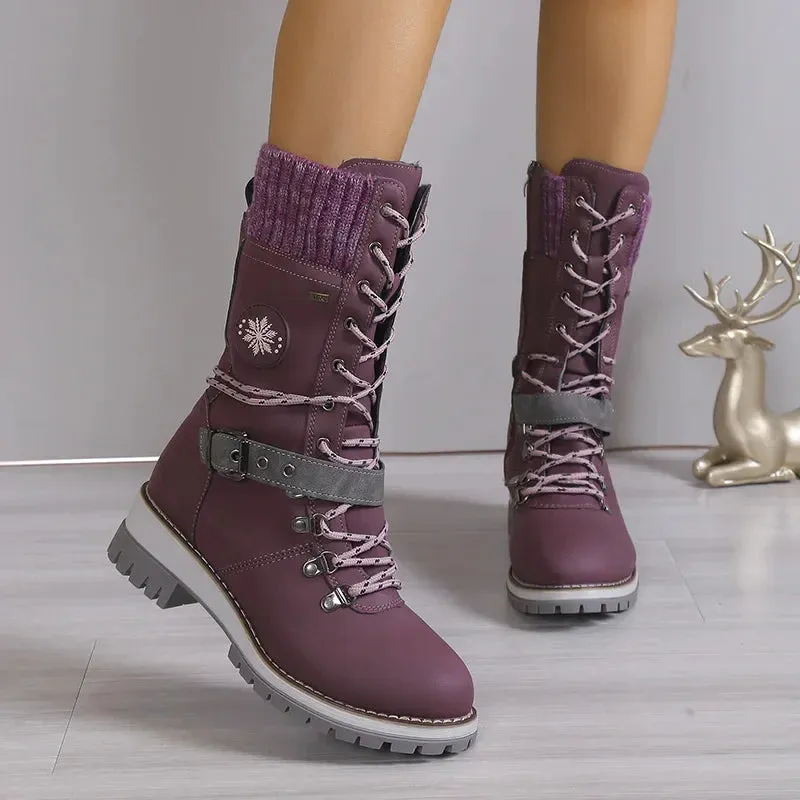 Lace Up Snow Boots