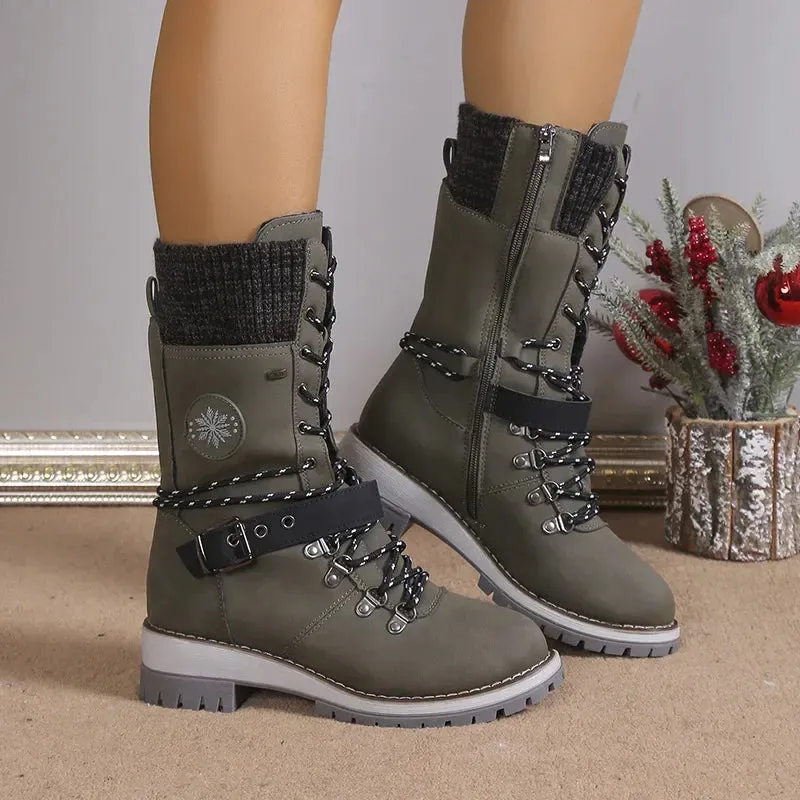 Lace Up Snow Boots