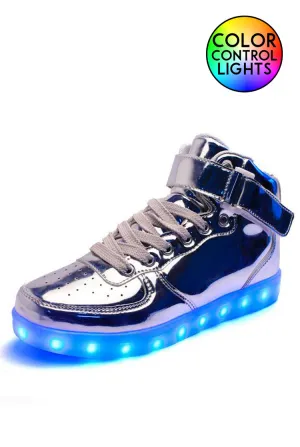 Light-up High Top Shoes Silver